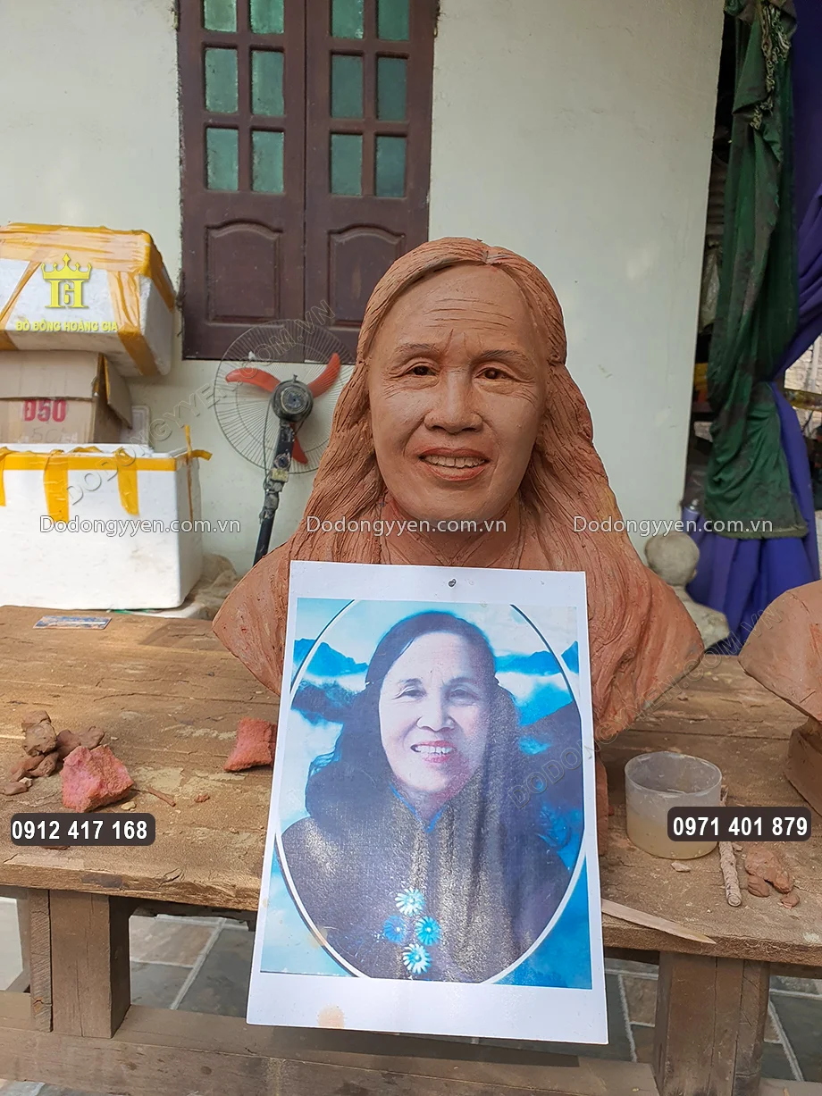 Gia chủ cung cấp ảnh để tạo mẫu tượng